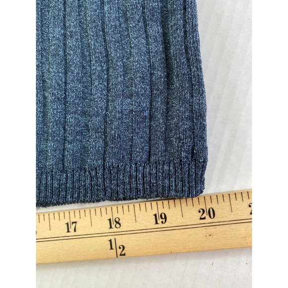 Claiborne Men's Navy Blue Ribbed Round Crew Neck Long Sleeve Sweater Size XL - Picture 7 of 8